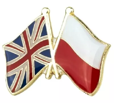 Poland UK Badge Flag Pin England Friendship Union Jack Metal Great Britain  • £3.45