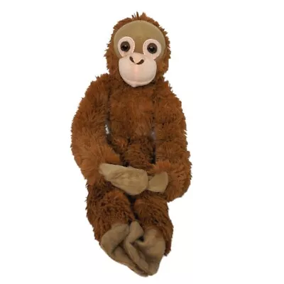 Wild Republic Brown Hanging Monkey Zoo Jungle Plush Stuffed Animal 2014 22” • $19.60