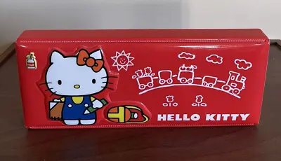 Vintage Sanrio 1976 Hello Kitty My Good Friends Train Red Magnetic Pencil Case • $109.99