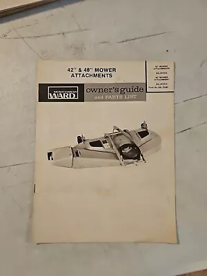 Vintage 1972 Montgomery Ward Tractors 42  & 48  Mower Attachments Owners Guide  • $17.95