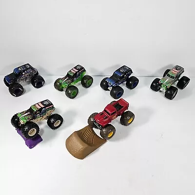 Monster Jam Trucks 1:64 Lot Of 6 Grave Digger Red Black Savanah Accessories  • $39.95