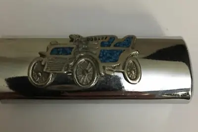 VINTAGE Antique Car Metal Silver Like Turquoise Lighter Cover RARE COLLECTIBLE • $84.19