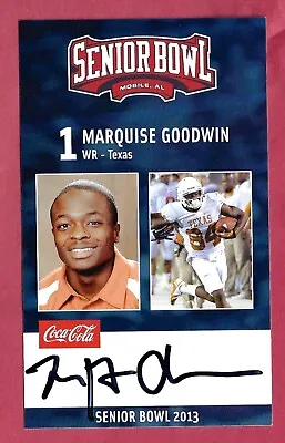 Marquise Goodwin 2013 Senior Bowl Texas Longhorns Rookie Signed Cleveland Browns • $2