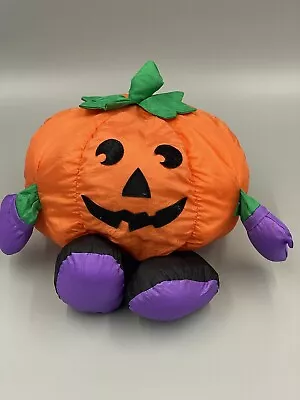 Vtg 1996 Gibson Greetings Stuffed JACK-O-LANTERN Pumpkin 9  Parachute Style • $13