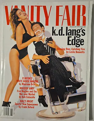 Vanity Fair (Aug 1993) Kd Lang/Andy Warhol/Anna Nicole Smith/Lichtenstein/Cosby • $49.99
