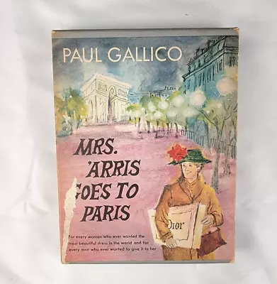1958 Mrs Arris Goes To Paris FIRST EDITION Dior Paul Gallico Book Gift Edition • $89.99