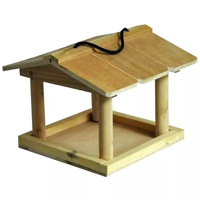 £11.49 • Buy Natures Market Hanging Wooden Bird Table Wild Bird Garden Feeding Station