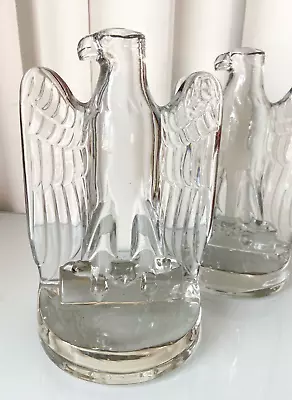 Vintage Fostoria Molded Glass Eagle Bookends 1940-s • $120