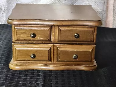 Vintage 1978 Avon Decorator's Wood Jewelry Box Chest And Drawer • $8