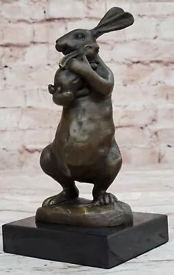 Vintage Austrian Vienna Rabbit Hare Cast Real 100% Bronze Sculpture Statue • $89.40