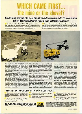 1962 Harnischfeger P & H Excavators Ad: Model 1800 Electric Mining Shovel • $17.76