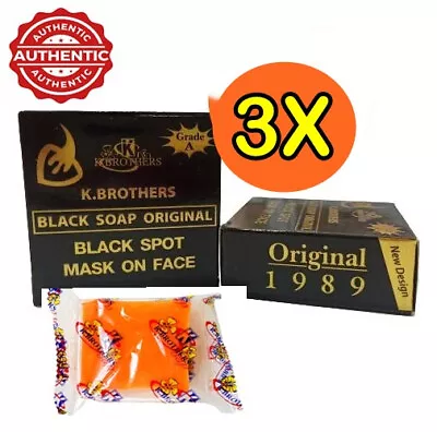 K Brothers Soap Beauty Care Orange Reduce Acne Black Spots Clear Smooth 50g X3 • $22