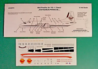 Avigraphics Decals 1/144 AG4070 - YS-11 Simmons • £6.99