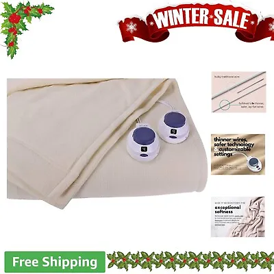 Luxuriously Warm King Size Electric Blanket - Soft Micro-Fleece Low-Voltage ... • $107.99