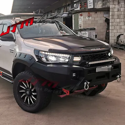 Heavy Duty Deluxe Bull Bar Winch Compatible To Suit Toyota Hilux N80 2015-2018 • $1169.10