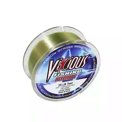 Vicious Fishing VGN Ultimate Monofilament Fishing Line Lo-Vis Green - 330 Yards • $7.44