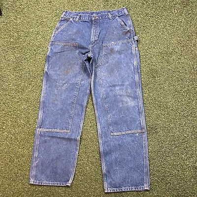 Vintage Carhartt Pants 38 X 34 Denim Double Knee Workwear Grunge Cargo Jeans • $50.98
