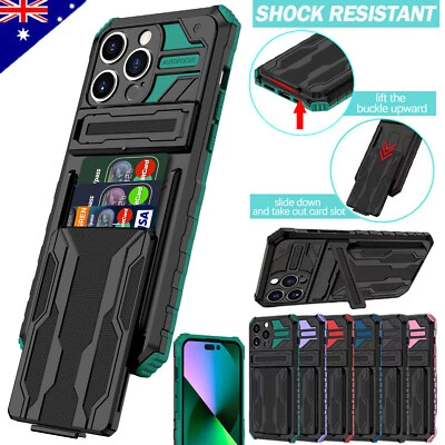 $11.99 • Buy For IPhone 14 13 12 11 Pro Max XR X Max 8 7 Plus Case Shockproof Card Slot Cover