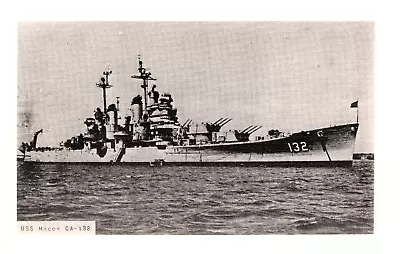 Postcard Vintage USS Macon Naval Cruiser Ship CA-132 • $5.91