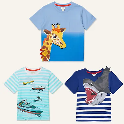 £7.50 • Buy Boys Girls Monsoon TShirt Dogs Boats Planes Shark Giraffe Baby T-Shirt Top