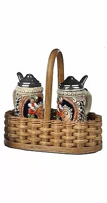 German Steinshaped Salt- And Peppershakers In Wooden Basket KI 361-S NEW • $292.42