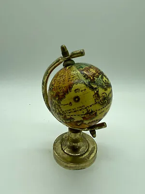 VINTAGE MINIATURE Mini GLOBE JAPAN Map Of The Antique World 4  Tall • $19.99