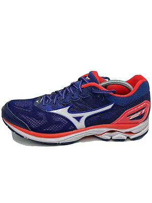 MIZUNO Wave Rider 21 Running Shoes Womens Size 9 Patriot Blue No Insoles • $39