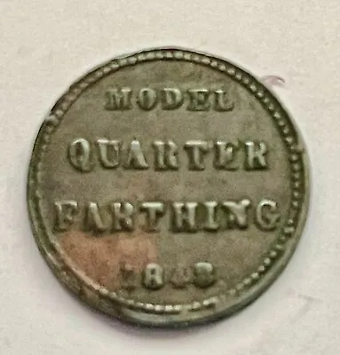 1848  Quarter Farthing. Queen Victoria • $18.29