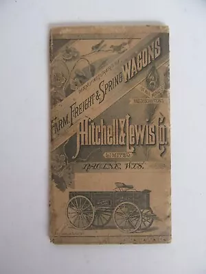 Antique 1885 Mitchell & Lewis Co Wagons Almanac Advertising Booklet Racine Wis • $124.95