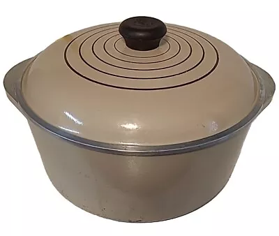 Vintage Club Aluminum Beige Stock Pot With Lid 4 Quart Dutch Oven Cookware • $35.99