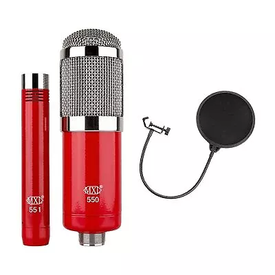 MXL 550-551R Microphone Recording Kit Bundle With Nylon Pop Filter • $149.95