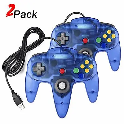 2Pack Wired N64 USB Controller Gamepad Joystick For Windows Linux Raspberry Pi • $25.99