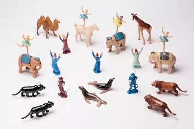 $49.95 • Buy Bergen Plastic Toy Figurines - Circus Animals And Figures -Rare 50 S Vintage Lot