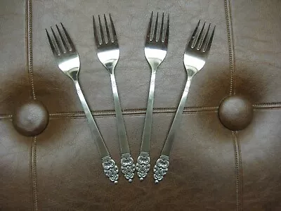 4 Oneida Community Vinland  Salad Forks 6 3/4  • $15.99