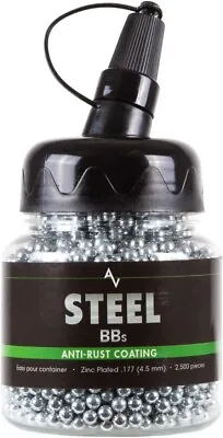 Ammo For BB Gun.177 Cal Bottle With 2500 Airgun Pistol BBs Pellets Steel Metal • $29.99