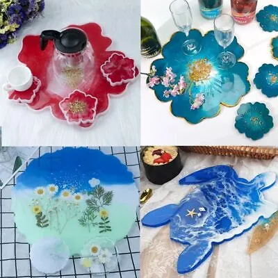 $12.79 • Buy Sakura Tea Tray Coaster  Silicone Mold Epoxy Resin Jewelry Making Tools 1pc Set