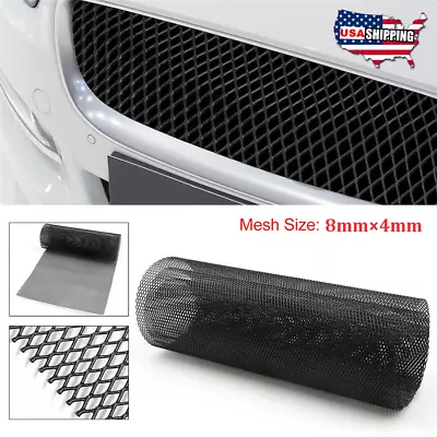 Rhombus Mesh 47 X15.8  Car Grille Grill Universal Black Aluminum 4mm X 8mm Vent • $24.72