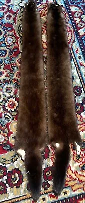 Set Of 2 Real Mink Skin Pelt Fur Unique Stamped New • $169.95