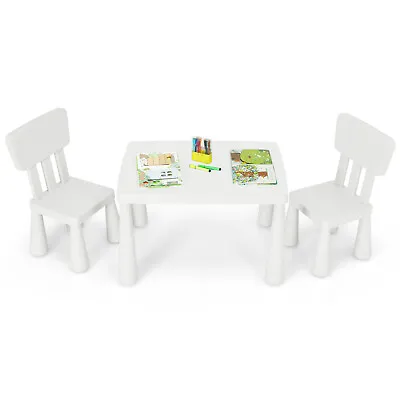 3 Pcs Kids Table And Chair Set Toddler Activity Center Children Writing Desk • £74.95