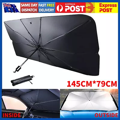 Car Windshield SunShade Front Window Cover Visor Sunshade L Umbrella  Foldable • $13.19