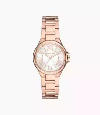 Michael Kors Camille Three-Hand Rose Gold-Tone Stainless Steel Watch  #MK7256 • $125