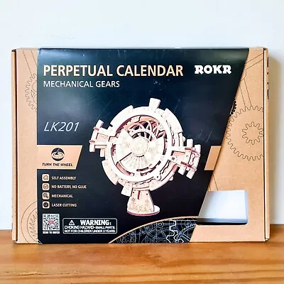 £8.95 • Buy Robotime ROKR Perpetual Calendar LK201 3D DIY Mechanical Wooden Model Kit