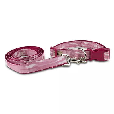 Mossy Oak Pet Dog 6' Coupler Leash Collar & Lead Set Pink X-Large • $8.99