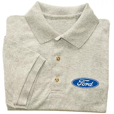 Ford Polo Shirt Men's Collared Shirt Button Up Tee Shirt Ford Design Mustang • $14.99