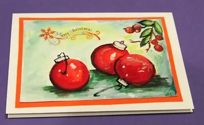 £3.50 • Buy Unique Hand Painted Christmas Card beautiful Watercolor Limited Print 