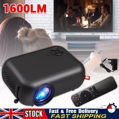 Mini Portable Projector 1080P Full HD USB Home Theater Cinema Video Movie HDM • £28.88