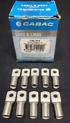 10 X Cabac Copper Crimp Lug CAL35-6 35mm Cable 6mm Stud CAL356 - 9318674511540 • $16