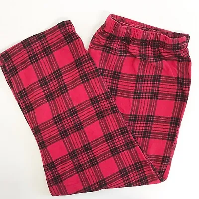 $18 • Buy Stafford Mens Pajama Pants Size XL Red Plaid Pull On Drawstring Stretch Waist 