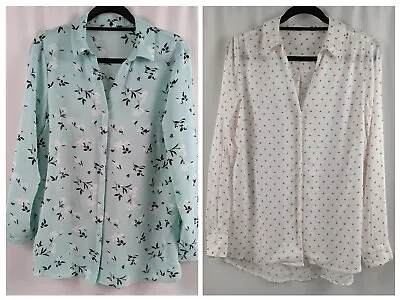 £3.99 • Buy 75% OFF - Bonmarche Womens Casual Button Up Shirt Green And White Sizes 8 To 24