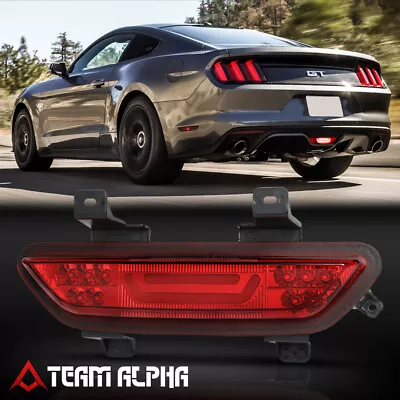 Fits 2015-2018 Ford Mustang Chrome/Red{3D LED BAR}Third 3rd Brake+Reverse Light • $72.89